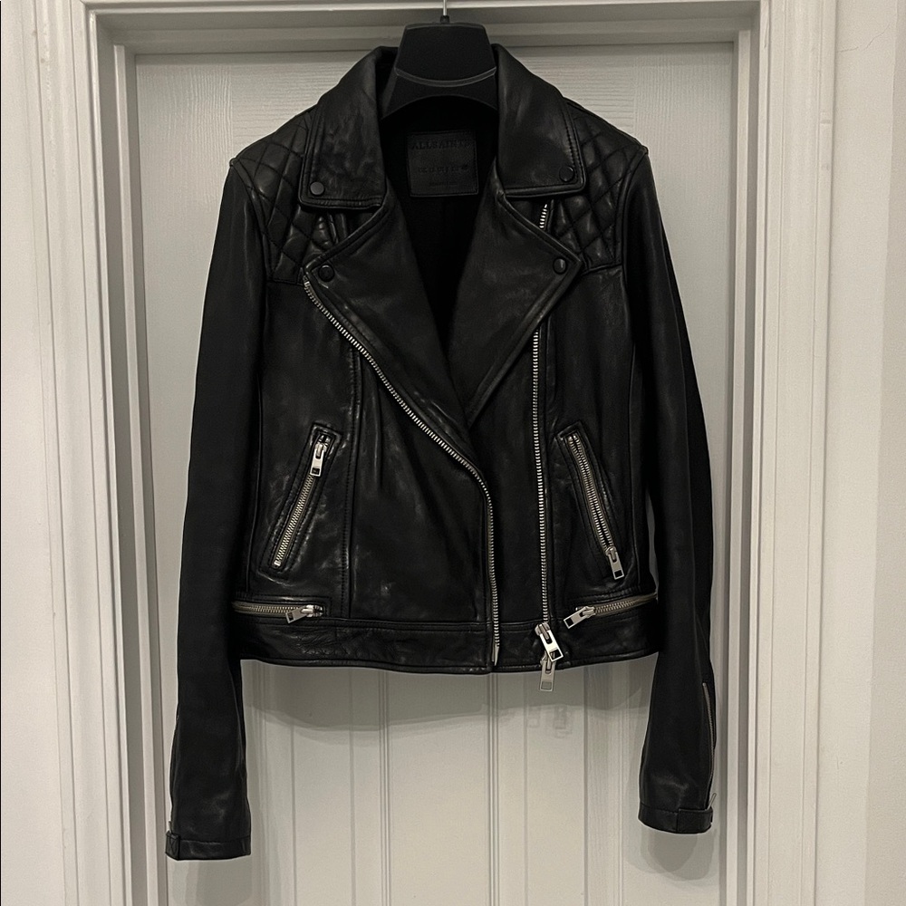 AllSaints Black Leather Jacket - Women's